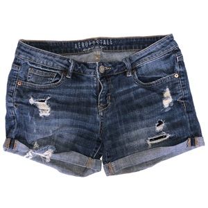 Aeropostale Distressed Jean Shorts